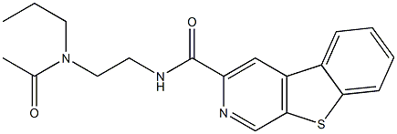 3-(4-Acetyl-1,4-diazaheptan-1-ylcarbonyl)[1]benzothieno[2,3-c]pyridine Structure