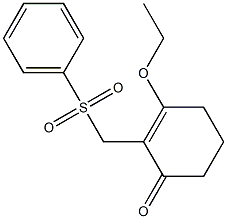 3-Ethoxy-2-[(phenylsulfonyl)methyl]-2-cyclohexen-1-one 구조식 이미지