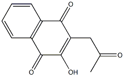 2-Acetonyl-3-hydroxy-1,4-naphthoquinone Structure