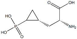 (2R)-2-Amino-3-[(1S)-2-phosphonocyclopropyl]propionic acid 구조식 이미지