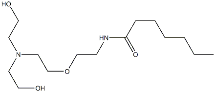 N-[2-[2-[Bis(2-hydroxyethyl)amino]ethoxy]ethyl]heptanamide 구조식 이미지