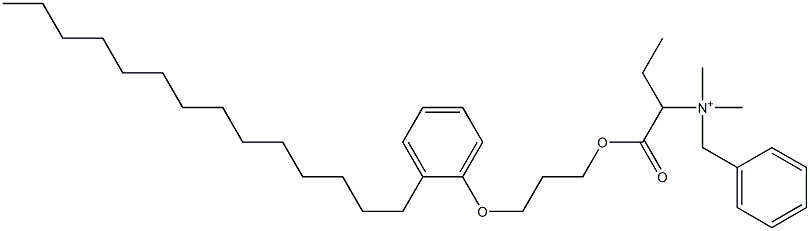 N,N-Dimethyl-N-benzyl-N-[1-[[3-(2-tetradecylphenyloxy)propyl]oxycarbonyl]propyl]aminium 구조식 이미지