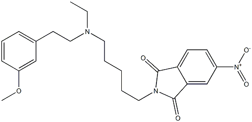 N-[5-[Ethyl[2-(3-methoxyphenyl)ethyl]amino]pentyl]-5-nitrophthalimide 구조식 이미지