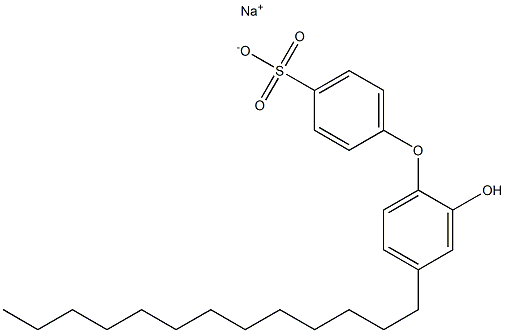 2'-Hydroxy-4'-tridecyl[oxybisbenzene]-4-sulfonic acid sodium salt 구조식 이미지