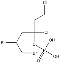 Phosphoric acid hydrogen (2,3-dibromopropyl)(1,3-dichloropropyl) ester 구조식 이미지