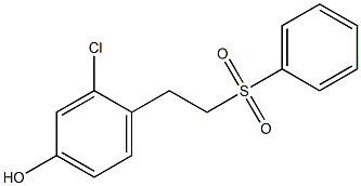 3-Chloro-4-(2-phenylsulfonylethyl)phenol Structure