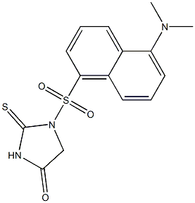 2-Thioxo-1-[[5-(dimethylamino)-1-naphtyl]sulfonyl]imidazolidin-4-one 구조식 이미지