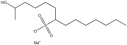 2-Hydroxytetradecane-7-sulfonic acid sodium salt 구조식 이미지