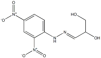 DL-Glyceraldehyde (2,4-dinitrophenylhydrazone) 구조식 이미지