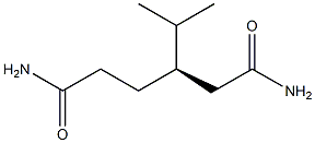 [R,(+)]-3-Isopropylhexanediamide Structure