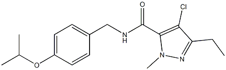 4-Chloro-5-ethyl-2-methyl-N-[4-(isopropyloxy)benzyl]-2H-pyrazole-3-carboxamide 구조식 이미지