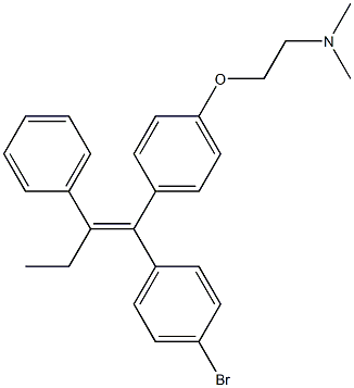 (E)-1-(4-Bromophenyl)-1-[4-[2-(dimethylamino)ethoxy]phenyl]-2-phenyl-1-butene Structure