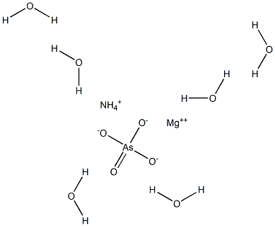 Ammonium magnesium arsenate hexahydrate 구조식 이미지