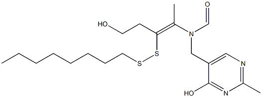 N-[(Z)-1-Methyl-2-octyldithio-4-hydroxy-1-butenyl]-N-(2-methyl-4-hydroxypyrimidin-5-ylmethyl)formamide Structure