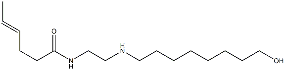 N-[2-[(8-Hydroxyoctyl)amino]ethyl]-4-hexenamide Structure