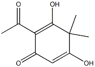 2-Acetyl-3,5-dihydroxy-4,4-dimethyl-2,5-cyclohexadien-1-one Structure