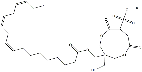 1-[[[(9Z,12Z,15Z)-1-Oxo-9,12,15-octadecatrien-1-yl]oxy]methyl]-1-(hydroxymethyl)-4,7-dioxo-3,8-dioxacyclononane-6-sulfonic acid potassium salt Structure