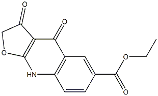 2,3,4,9-Tetrahydro-3,4-dioxofuro[2,3-b]quinoline-6-carboxylic acid ethyl ester Structure