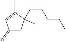 4-Pentyl-3,4-dimethyl-2-cyclopenten-1-one 구조식 이미지