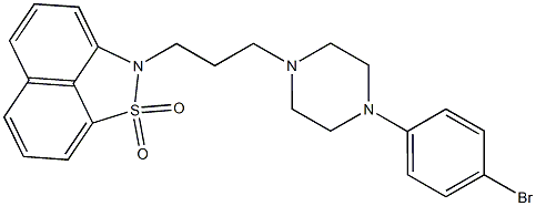 2-[3-[4-(4-Bromophenyl)-1-piperazinyl]propyl]-2H-naphth[1,8-cd]isothiazole 1,1-dioxide 구조식 이미지