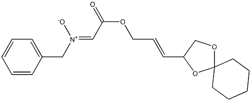 N-Benzyl[(E)-3-(1,4-dioxaspiro[4.5]decan-2-yl)-2-propenyloxycarbonyl]methanimine N-oxide Structure