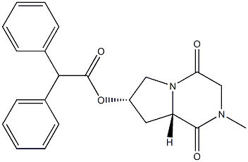 (6S,8S)-4-Methyl-8-(diphenylacetyloxy)-1,4-diazabicyclo[4.3.0]nonane-2,5-dione Structure