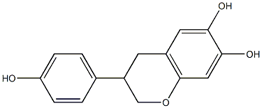 3-(4-Hydroxyphenyl)-6-hydroxy-7-hydroxychroman 구조식 이미지