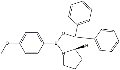 (3aS)-1-(4-Methoxyphenyl)-3,3-diphenyltetrahydro-3H-pyrrolo[1,2-c][1,3,2]oxazaborole 구조식 이미지