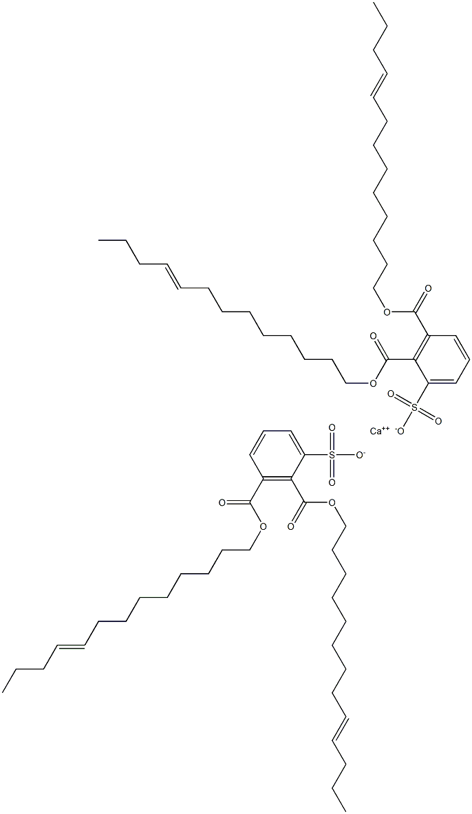 Bis[2,3-di(9-tridecenyloxycarbonyl)benzenesulfonic acid]calcium salt Structure