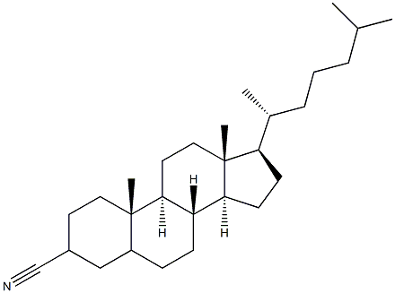 Cholestane-3-carbonitrile 구조식 이미지