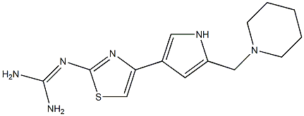 N-(Diaminomethylene)-4-[2-(piperidinomethyl)-1H-pyrrole-4-yl]thiazole-2-amine 구조식 이미지