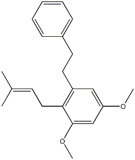 4-(3-Methyl-2-butenyl)-5-(2-phenylethyl)-1,3-dimethoxybenzene Structure