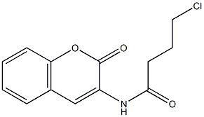 N-(Coumarin-3-yl)-4-chlorobutanamide 구조식 이미지