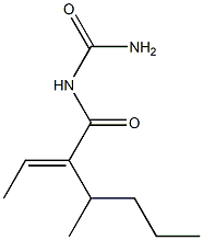 (2-Ethylidene-3-methylhexanoyl)urea 구조식 이미지