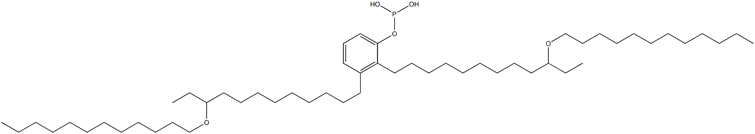 Phosphorous acid bis[10-(dodecyloxy)dodecyl]phenyl ester Structure