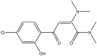 (2E)-2-(Dimethylamino)-N,N-dimethyl-4-oxo-4-(4-chloro-2-hydroxyphenyl)-2-butenamide 구조식 이미지