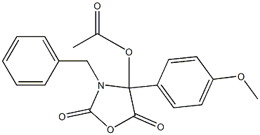 4-Acetoxy-3-benzyl-4-(4-methoxyphenyl)oxazolidine-2,5-dione Structure
