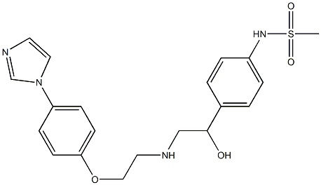 2-[2-[4-(1H-Imidazol-1-yl)phenoxy]ethylamino]-1-[4-(methylsulfonylamino)phenyl]ethanol 구조식 이미지