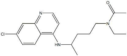 4-[[1-Methyl-4-[ethyl(acetyl)amino]butyl]amino]-7-chloroquinoline 구조식 이미지