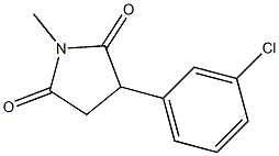 2-(m-Chlorophenyl)-N-methylsuccinimide 구조식 이미지