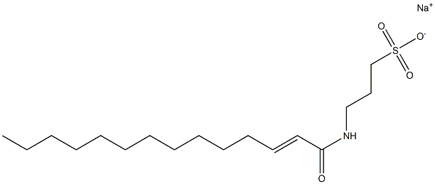 3-(2-Tetradecenoylamino)-1-propanesulfonic acid sodium salt 구조식 이미지