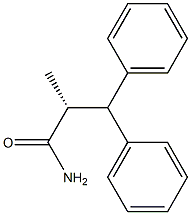 [R,(+)]-2-Methyl-3,3-diphenylpropionamide 구조식 이미지