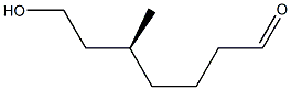 [S,(-)]-7-Hydroxy-5-methylheptanal Structure