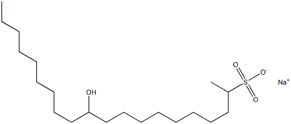 11-Hydroxyicosane-2-sulfonic acid sodium salt 구조식 이미지