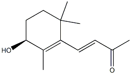 4-[(3S)-2,6,6-Trimethyl-3-hydroxy-1-cyclohexen-1-yl]-3-buten-2-one 구조식 이미지