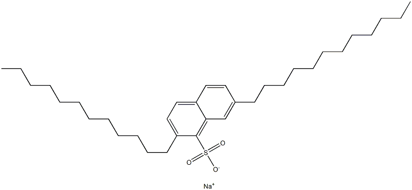 2,7-Didodecyl-1-naphthalenesulfonic acid sodium salt 구조식 이미지