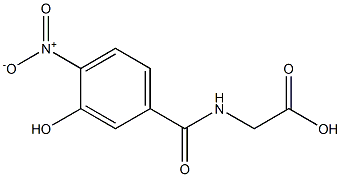 N-(3-Hydroxy-4-nitrobenzoyl)glycine 구조식 이미지