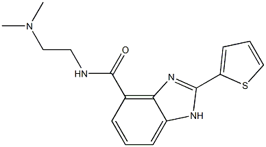 N-[2-(Dimethylamino)ethyl]-2-(2-thienyl)-1H-benzimidazole-4-carboxamide 구조식 이미지