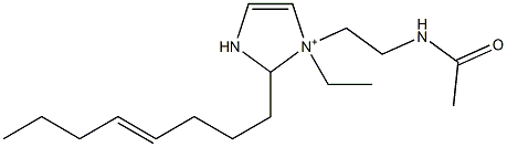1-[2-(Acetylamino)ethyl]-1-ethyl-2-(4-octenyl)-4-imidazoline-1-ium Structure