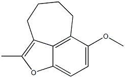 2-Methyl-7-methoxy-3,4,5,6-tetrahydrocyclohepta[cd]benzofuran 구조식 이미지